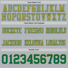 Загрузить изображение в средство просмотра галереи, Custom Gray Kelly Green-Old Gold Authentic Football Jersey