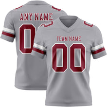 Charger l'image dans la galerie, Custom Gray Crimson-White Authentic Football Jersey