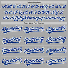 Load image into Gallery viewer, Custom Stitched Gray Royal-White Baseball Pullover Sweatshirt Hoodie