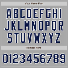 Load image into Gallery viewer, Custom Stitched Gray Navy-White Baseball Pullover Sweatshirt Hoodie