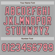 Load image into Gallery viewer, Custom Stitched Gray Medium Pink-Black Baseball Pullover Sweatshirt Hoodie