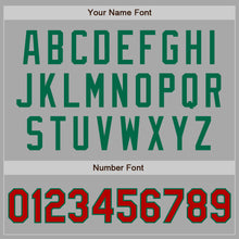 Load image into Gallery viewer, Custom Stitched Gray Red-Kelly Green Baseball Pullover Sweatshirt Hoodie