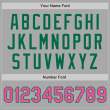Load image into Gallery viewer, Custom Stitched Gray Pink-Kelly Green Baseball Pullover Sweatshirt Hoodie