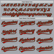 Laden Sie das Bild in den Galerie-Viewer, Custom Gray Red-Kelly Green Authentic Baseball Jersey