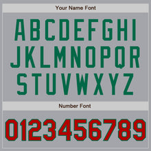 Laden Sie das Bild in den Galerie-Viewer, Custom Gray Red-Kelly Green Authentic Baseball Jersey