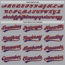 Загрузить изображение в средство просмотра галереи, Custom Gray Royal-Orange Authentic Baseball Jersey