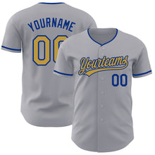 Charger l'image dans la galerie, Custom Gray Old Gold-Royal Authentic Baseball Jersey