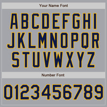 Charger l'image dans la galerie, Custom Gray Navy-Gold Authentic Baseball Jersey