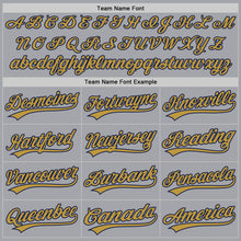 Загрузить изображение в средство просмотра галереи, Custom Gray Old Gold-Navy Authentic Baseball Jersey
