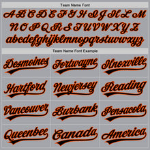 Load image into Gallery viewer, Custom Gray Black-Orange Authentic Baseball Jersey