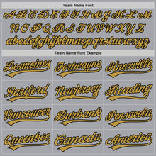 Загрузить изображение в средство просмотра галереи, Custom Gray Old Gold-Black Authentic Baseball Jersey