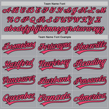 Загрузить изображение в средство просмотра галереи, Custom Gray Neon Pink-Black Authentic Baseball Jersey