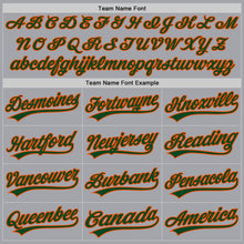 Charger l'image dans la galerie, Custom Gray Green-Orange Authentic Baseball Jersey