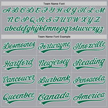 Загрузить изображение в средство просмотра галереи, Custom Gray Kelly Green-White Authentic Baseball Jersey