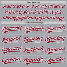 Laden Sie das Bild in den Galerie-Viewer, Custom Gray Crimson-White Authentic Baseball Jersey