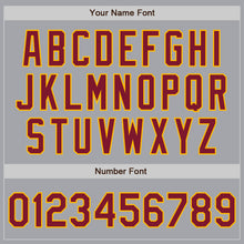Загрузить изображение в средство просмотра галереи, Custom Gray Crimson-Gold Authentic Baseball Jersey