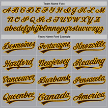 Загрузить изображение в средство просмотра галереи, Custom Gray Brown-Gold Authentic Baseball Jersey