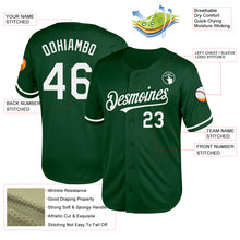 Load image into Gallery viewer, Custom Green White Mesh Authentic Throwback Baseball Jersey