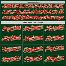 Load image into Gallery viewer, Custom Green Red-Cream Mesh Authentic Throwback Baseball Jersey