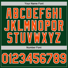 Load image into Gallery viewer, Custom Green Orange-White Mesh Authentic Throwback Baseball Jersey