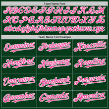 Load image into Gallery viewer, Custom Green Pink-White Mesh Authentic Throwback Baseball Jersey