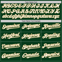 Load image into Gallery viewer, Custom Green White-Old Gold Mesh Authentic Throwback Baseball Jersey