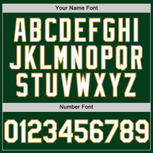 Load image into Gallery viewer, Custom Green White-Old Gold Mesh Authentic Throwback Baseball Jersey