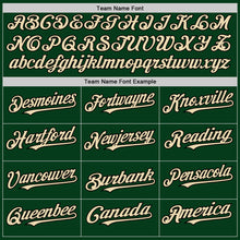 Load image into Gallery viewer, Custom Green Cream-Black Mesh Authentic Throwback Baseball Jersey