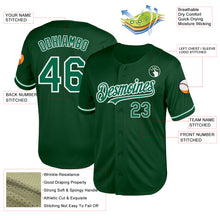 Load image into Gallery viewer, Custom Green Kelly Green-White Mesh Authentic Throwback Baseball Jersey
