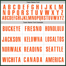 Load image into Gallery viewer, Custom Green White-Orange Authentic Baseball Jersey