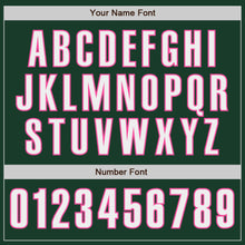 Load image into Gallery viewer, Custom Green White-Pink Authentic Baseball Jersey