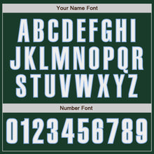 Load image into Gallery viewer, Custom Green White-Light Blue Authentic Baseball Jersey