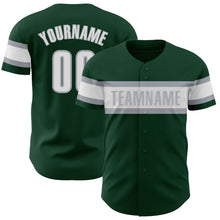 Загрузить изображение в средство просмотра галереи, Custom Green White-Gray Authentic Baseball Jersey