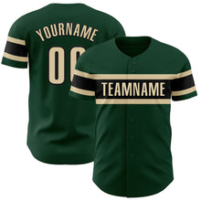 Загрузить изображение в средство просмотра галереи, Custom Green Cream-Black Authentic Baseball Jersey