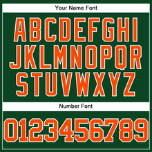 Load image into Gallery viewer, Custom Green Orange-White Mesh Authentic Throwback Baseball Jersey