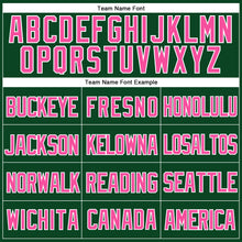 Load image into Gallery viewer, Custom Green Pink-White Mesh Authentic Throwback Baseball Jersey