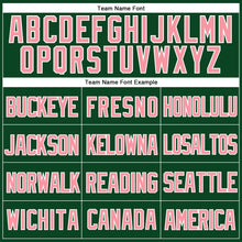 Load image into Gallery viewer, Custom Green Medium Pink-White Mesh Authentic Throwback Baseball Jersey