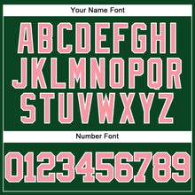 Load image into Gallery viewer, Custom Green Medium Pink-White Mesh Authentic Throwback Baseball Jersey