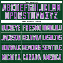Load image into Gallery viewer, Custom Green Medium Purple-White Mesh Authentic Throwback Baseball Jersey