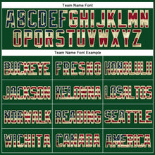 Load image into Gallery viewer, Custom Green Vintage USA Flag-Cream Mesh Authentic Throwback Baseball Jersey