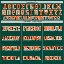 Laden Sie das Bild in den Galerie-Viewer, Custom Green Orange-White Mesh Authentic Throwback Football Jersey