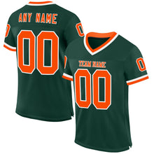 Laden Sie das Bild in den Galerie-Viewer, Custom Green Orange-White Mesh Authentic Throwback Football Jersey