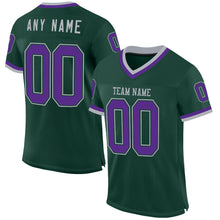 Загрузить изображение в средство просмотра галереи, Custom Green Purple-Gray Mesh Authentic Throwback Football Jersey
