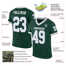 Загрузить изображение в средство просмотра галереи, Custom Green White-Gray Mesh Authentic Throwback Football Jersey