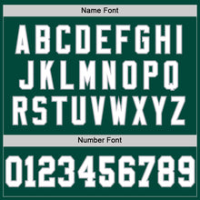 Загрузить изображение в средство просмотра галереи, Custom Green White-Gray Mesh Authentic Throwback Football Jersey