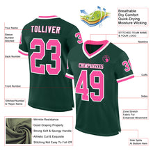 Загрузить изображение в средство просмотра галереи, Custom Green Pink-White Mesh Authentic Throwback Football Jersey