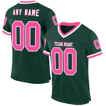 Загрузить изображение в средство просмотра галереи, Custom Green Pink-White Mesh Authentic Throwback Football Jersey