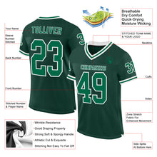 Загрузить изображение в средство просмотра галереи, Custom Green Kelly Green-White Mesh Authentic Throwback Football Jersey