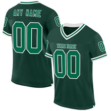 Загрузить изображение в средство просмотра галереи, Custom Green Kelly Green-White Mesh Authentic Throwback Football Jersey