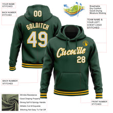 Загрузить изображение в средство просмотра галереи, Custom Stitched Green White-Gold Sports Pullover Sweatshirt Hoodie
